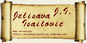 Jelisava Isailović vizit kartica